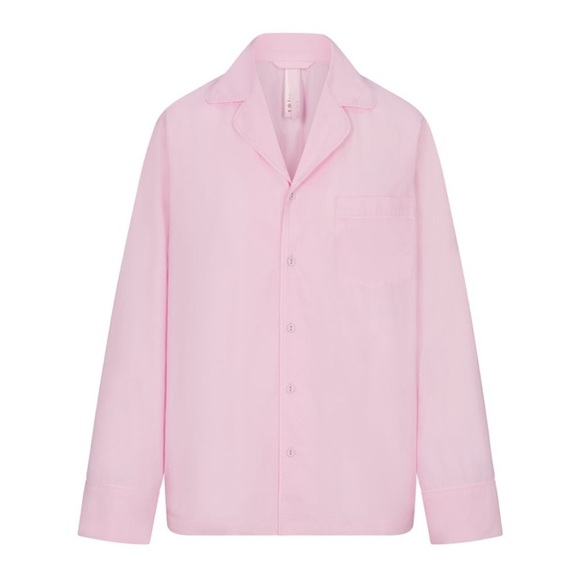 SKIMS POPLIN UNISEX SLEEP SHIRT BABY PINK size M - Picture 2 of 8